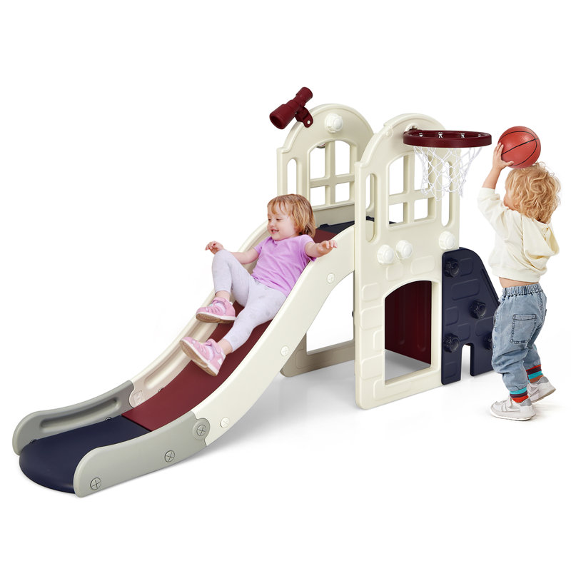 Costway 75'' W Plastic Climber, Blue