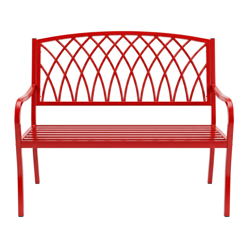 Senga Outdoor Bench, Brush Red