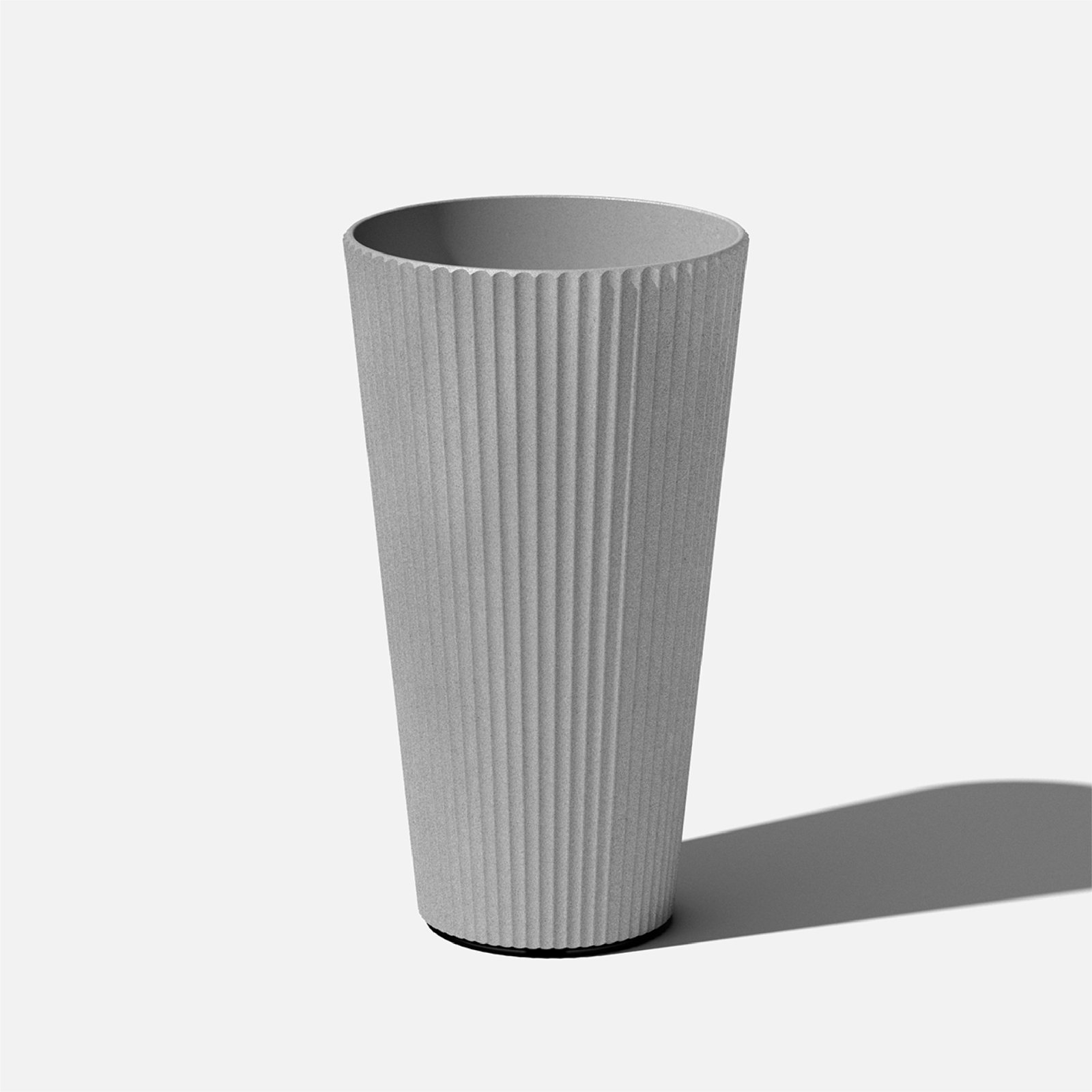 Demi 26.25" H Plastic-Stone Indoor / Outdoor Planter, 1, Gray
