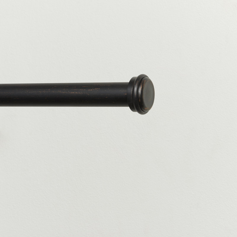 Tringle à rideaux simple réglable en fer 1 po Topper, 36 po - 72 po, Métal métal