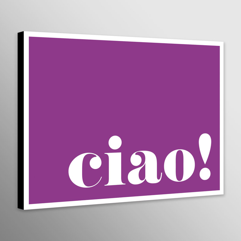 Ciao! Purple - Wrapped Canvas Print, 81cm H x 117cm W
