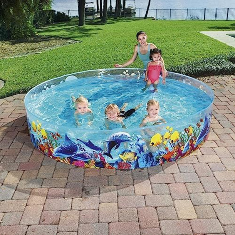 Round Kiddie Pool 46cm H x 244cm W x 244cm L