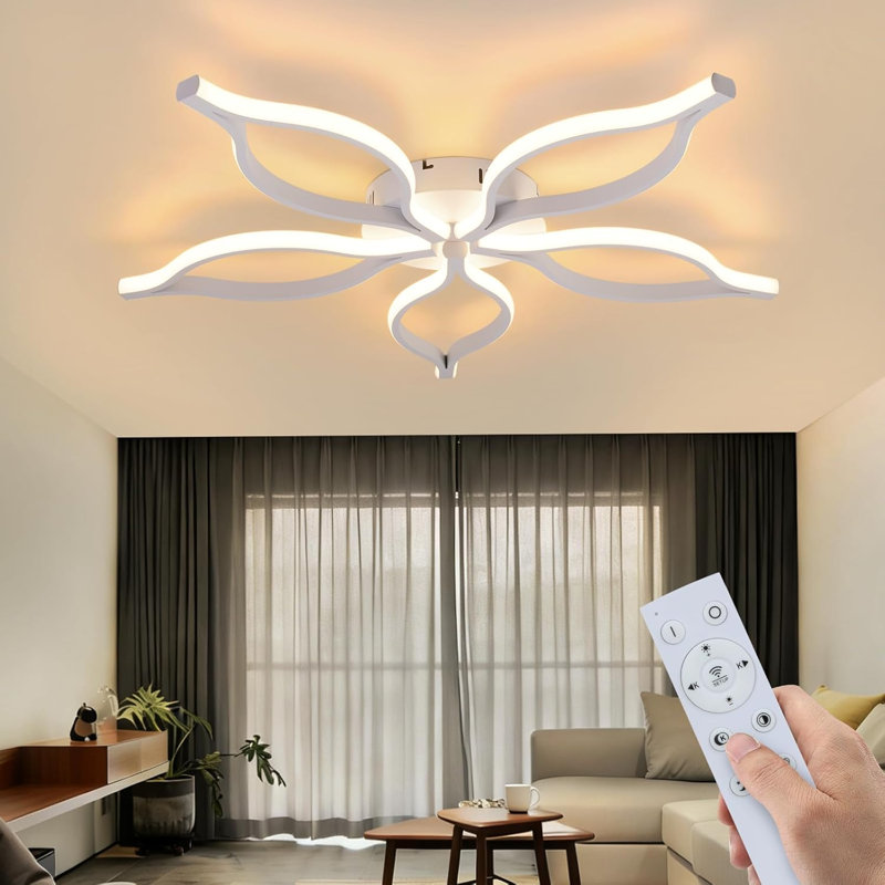 LED Semi Flush Mount, White
