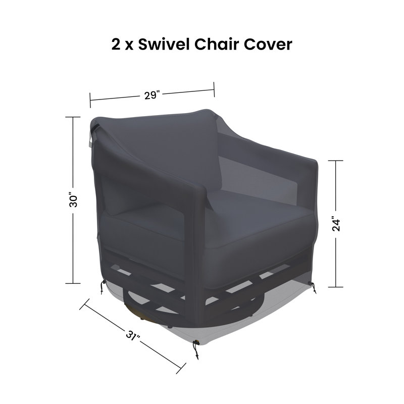 Harmonti Patio Aluminum Swivel Club Chair Covers