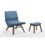 Chaise longue rembourrée avec repose-pieds Danity-52100989