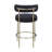 Woker Modern Sherpa Counter Height Stools Set of 2, Uphsoltered 26" Seat Height Barstools with Brushed Brass Metal Legs Round Low Back Kitchen Stools with Footrest for Dining Room,-236117402