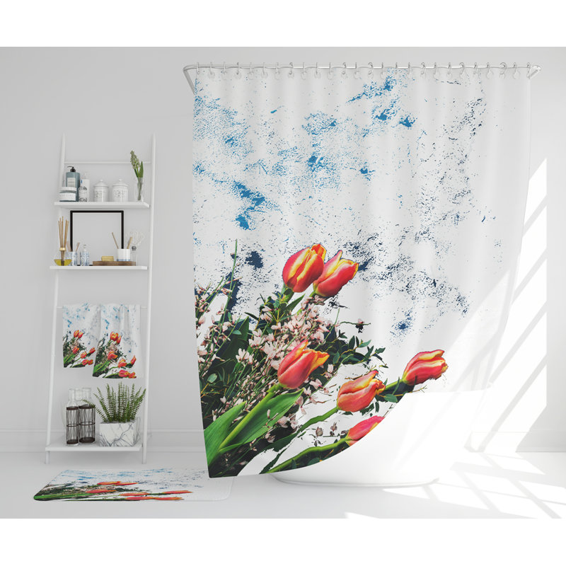Neddie Polyester Shower Curtain Set