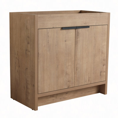 Meuble-lavabo autoportant 36 po et 2 portes d'armoire à fermeture en douceur (KD-PACKING), meuble-lavabo sans comptoir