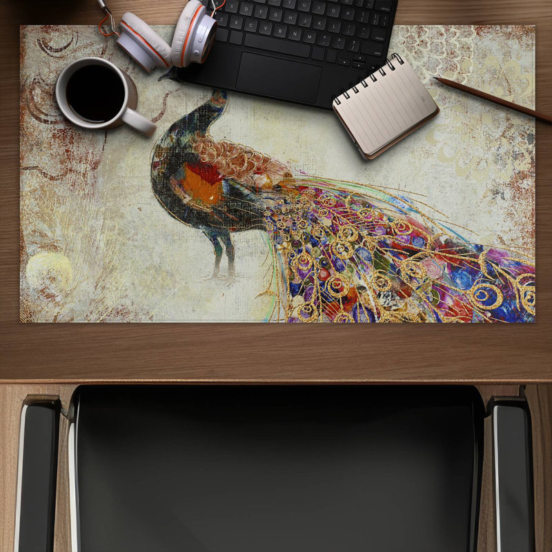Majestic peacock - 14.00"x24.25" Desk mat