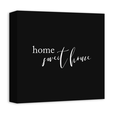 «Home Sweet Home», reproduction d'art textuel sur toile