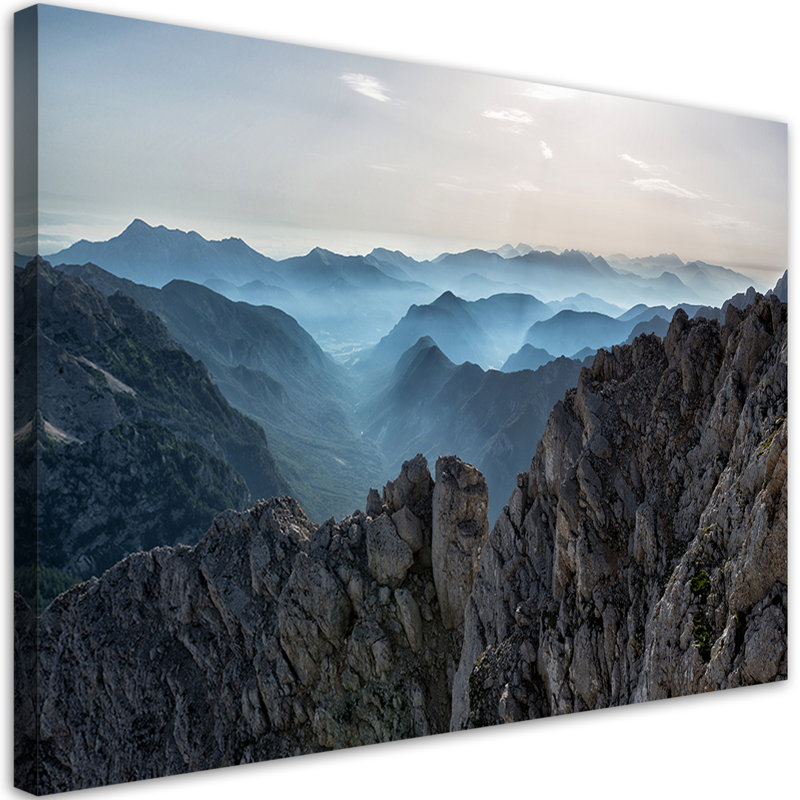 Nature Landscape Mountains Wall Art on Canvas, 70cm H x 100cm W