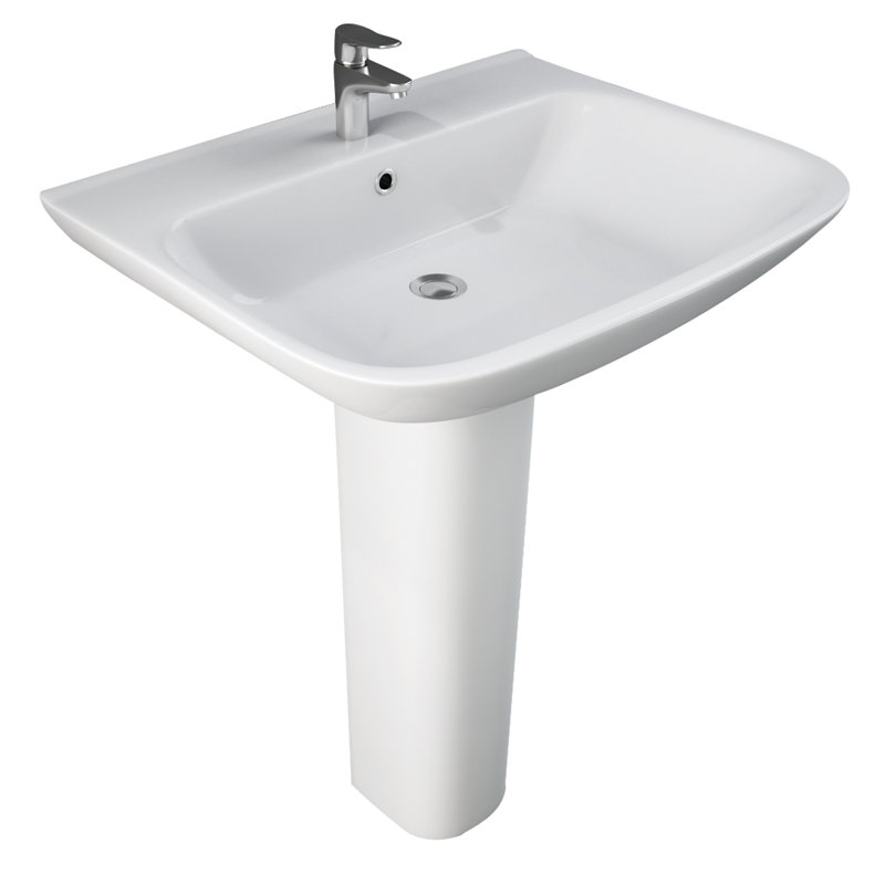 Barclay 21.5'' White Vitreous China Rectangular Bathroom Sink with Overflow