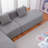 Modern  L shape boucle Sofa with curved seat