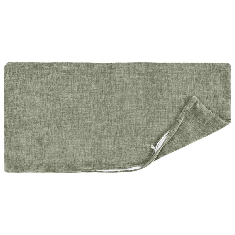  Cushion Cover HEERLEN Chenille Fabric Modern Pillow Decorative Case, 6, 50 cm W x 30 cm D, Green