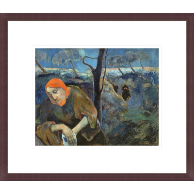 «Christ in the Garden of Olives» par Paul Gauguin - Estampe numérique encadrée