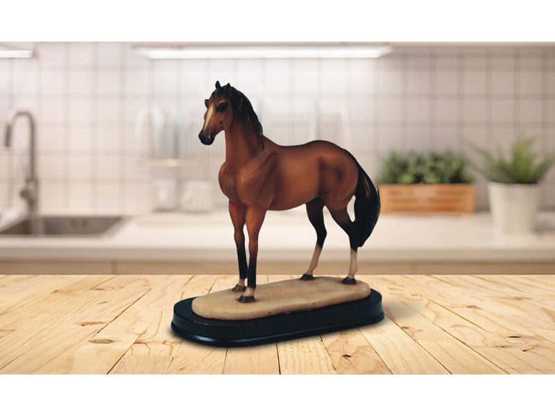 Figurine cheval brun 4 "