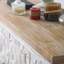 Beige + Burlywood Solid Wood Freestanding Fireplace