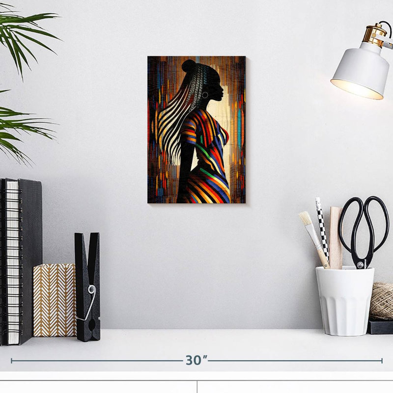 Leisha African Stripes, 12" H x 8" W