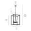 Luminaire suspendu noir 4 lumières Crosby