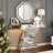 Mirrored Console Table With Led Light, 47.2'' Long Entryway Sofa Table With Triangular Base, Modern Accent Narrow Table With Large Drawer For Living Room, Hallway, Foyer, Entrance-1691558103