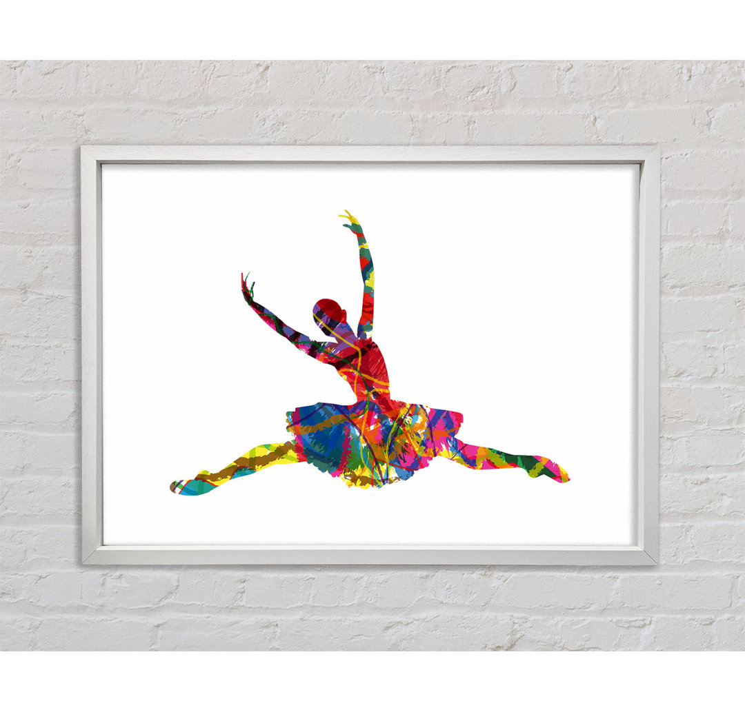 Rainbow Ballerina 2 - Einzelner Bilderrahmen Kunstdrucke auf Leinwand