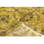 Tapis turc moderne fait à la main de couleur jaune avec motif floral 4 x 7 pi