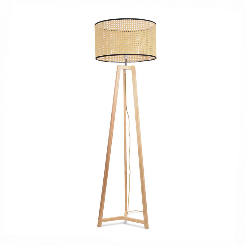 Rhavyn 148cm Traditional Floor Lamp, Natural, Natural