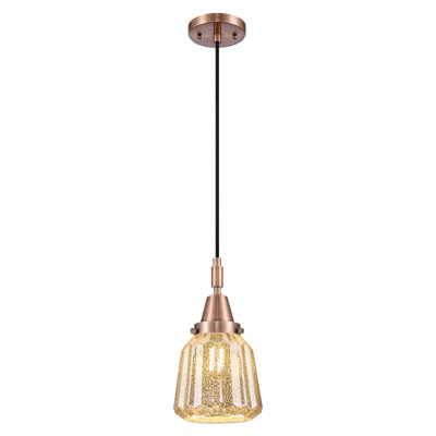 Downtown Urban - Caden Chatham - 1 Light 7" Cord Hung Mini Pendant - Shade