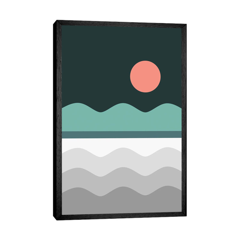 Abstract Landscape VI - Print on Canvas, Black Framed, 101.6 cm H x 66.04 cm W