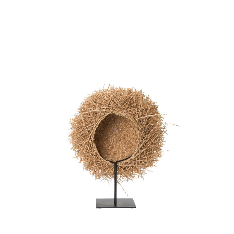 Decorative Basket on Display Stand, 10" H x 9" W x 4" D