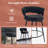24" Counter Height Bar Stools Set of 6 - 360° Swivel with Suede Fabric & Modern Woven Design, Backrest & Footrest for Kitchen Cafe Pub-1041474364