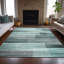 Tapis bleu sarcelle lavable à la machine intérieur / extérieur Xhevrie-112027973