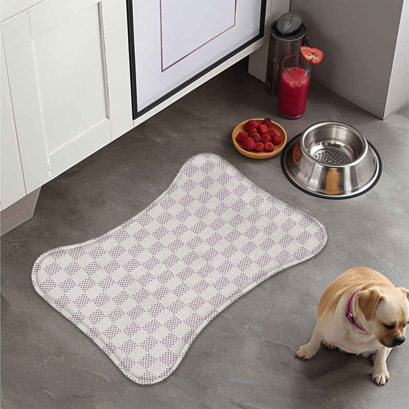 Tapis d'alimentation à motif de pois mauve 1 pièce