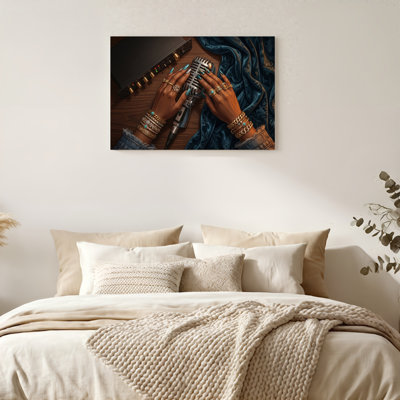 «Gallery Wrap», art mural sur toile pour le salon, la chambre à coucher, le bureau ou le vestibule - décoration murale décorative avec studio de musique