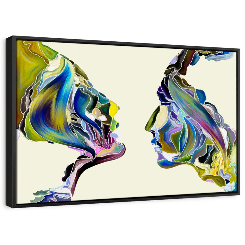" Abstract Couple Canvas Print ", 9" H x 13" W