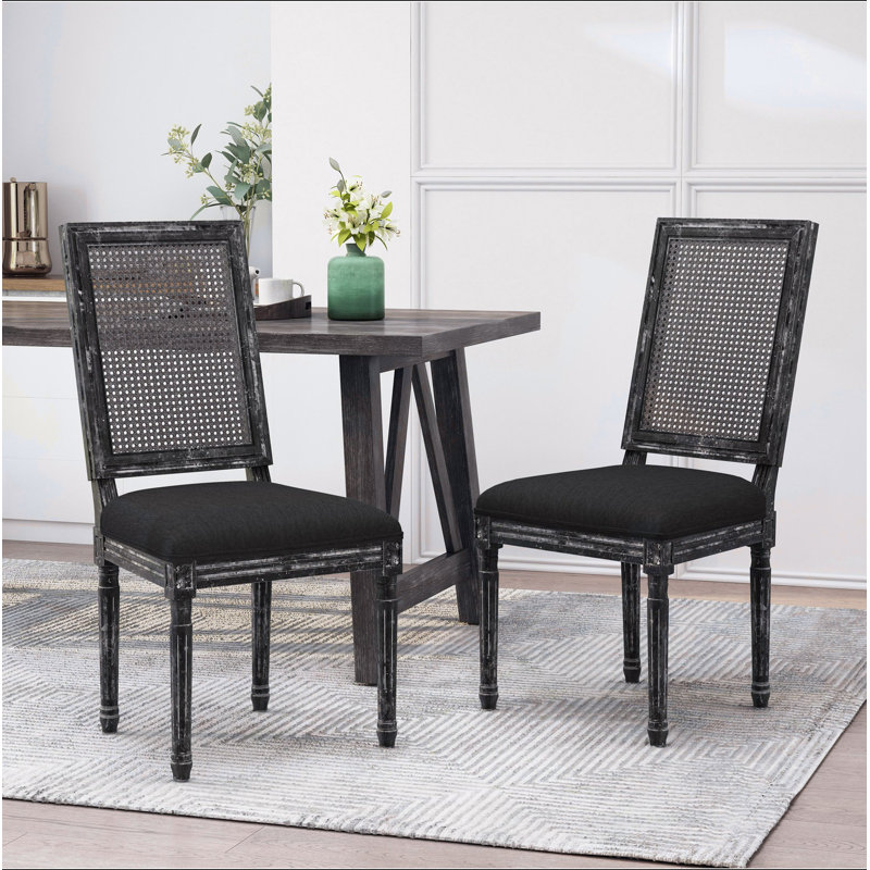 Chaise de salle à manger, Noir/gris