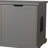 Merry Pet Cat Washroom Bench with Removable Partition Wall, Gray and Pet Cat Washroom Bench, Walnut