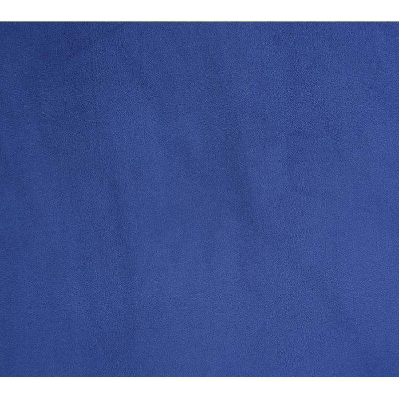 Canapé en velours Patrycja avec 5 coussins, Velours bleu, H 32,5 po x l 102 po x P 31,4 po
