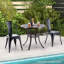 Table de patio en aluminium coulé 31 po de diamètre avec trou pour parasol