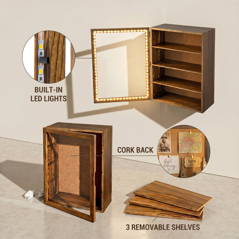 Solid Wood Led Shadow Box Picture Frame