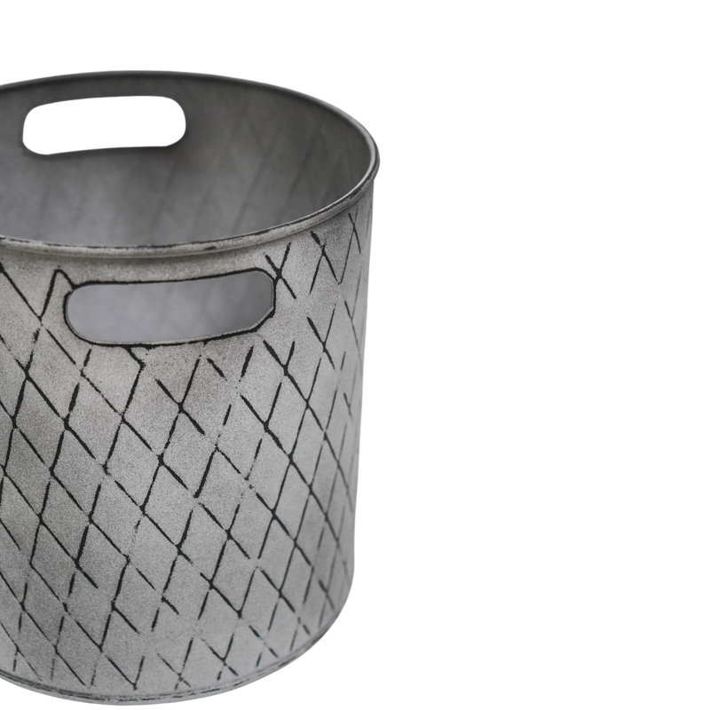 Zinc Planter Bucket, 28cm x 28Cm W x 28Cm D