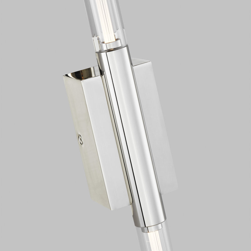 Phobos 2 - Light LED Armed Sconce, Polished Nickel