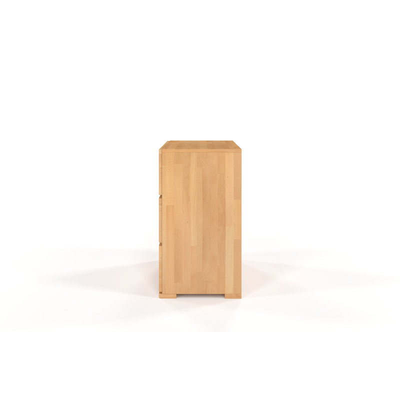 Marchell Solid Wood 80 cm W Chest of 3 Drawers, Natural