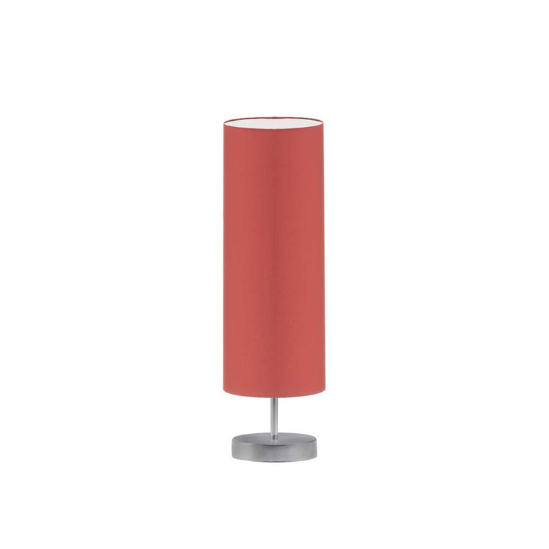 Sydney Metal Table Lamp, Silver, Red