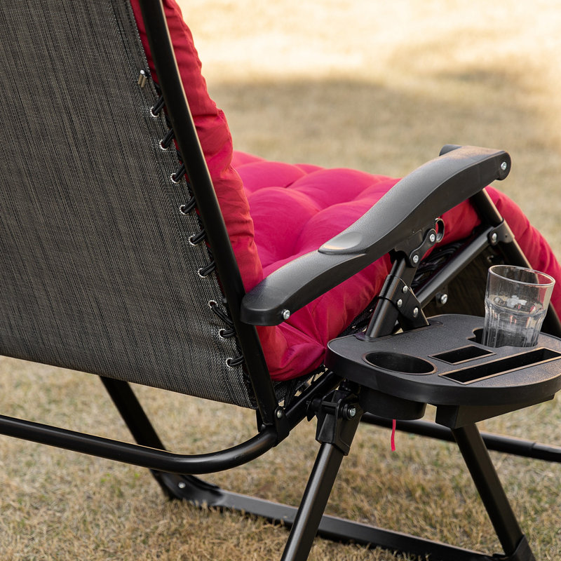 Chaise zéro gravité Outsunny, Rouge