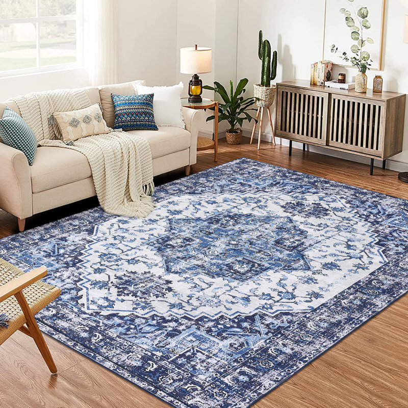 Tapis rectangulaire pour salon Alun, Rectangle 8 pi x 10 pi