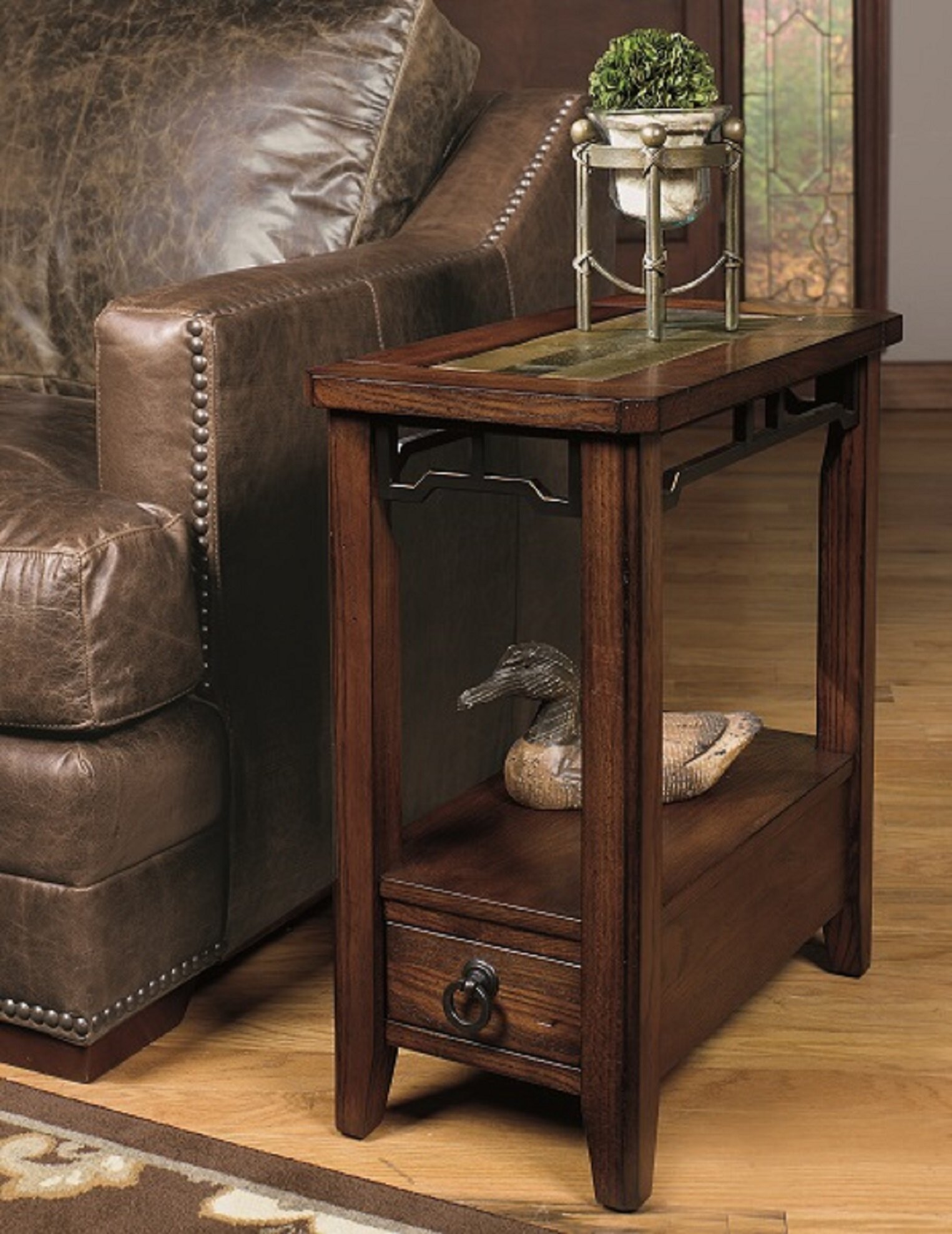 Dudley chairside discount table with power