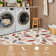 Machine Washable Rug Modern Leaf Area Rug Ultra-Thin Rug Durable Floor Carpet Easy-Cleaning Rug