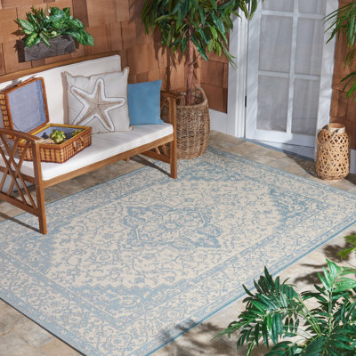 Tapis oriental crème / turquoise Danya
