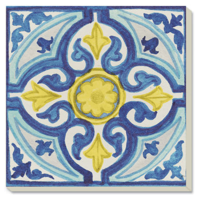 Thirstystone Colourful Yellow Tile Decorative Ceramic Stone Trivet 8" Square